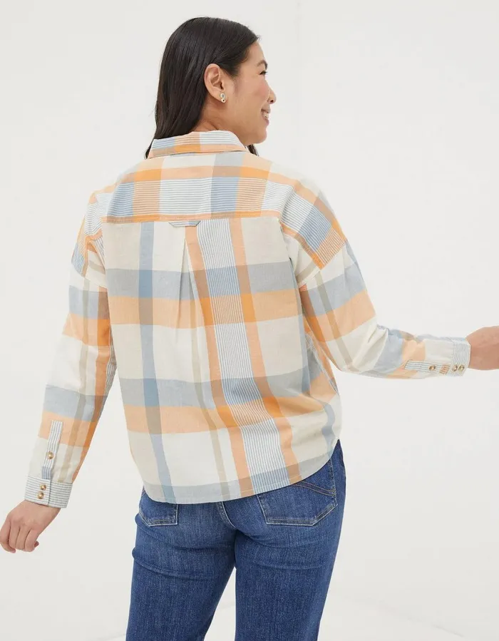 Frome Check Shirt Ivory Women FatFace Shirts and Blouses