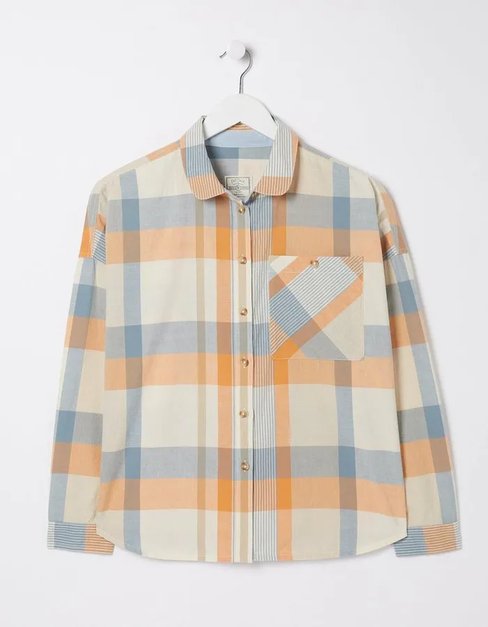 Frome Check Shirt Ivory Women FatFace Shirts and Blouses