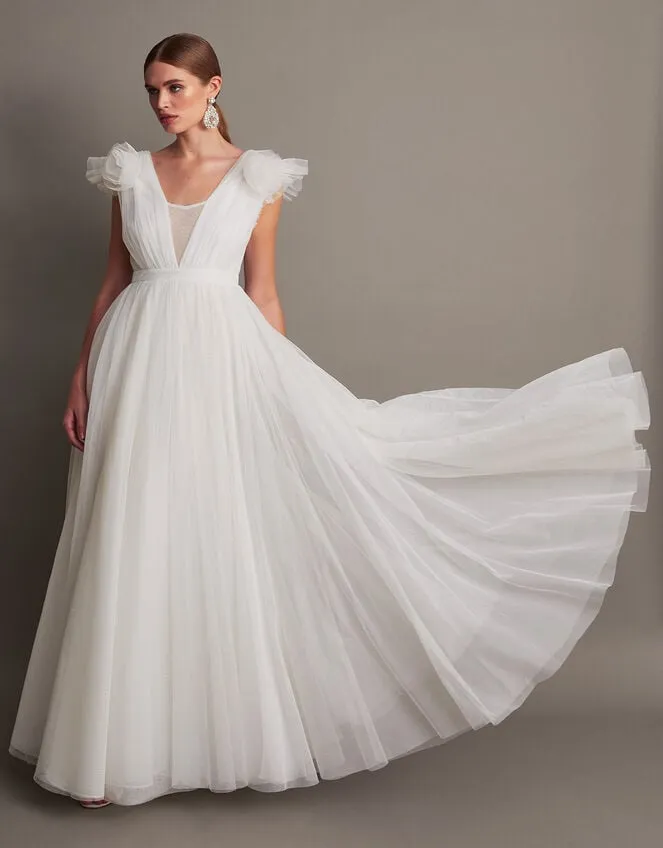 Gabriella Tulle Maxi Bridal Dress Ivory Women Monsoon Dresses