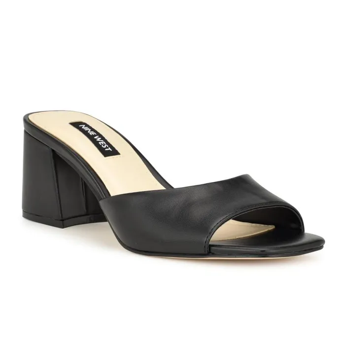 Gagen Slide Sandals Black Women Nine West Sandals