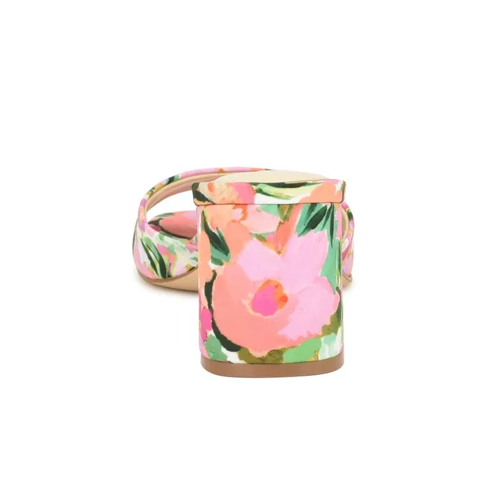 Gagen Slide Sandals Pink Floral Women Nine West Sandals