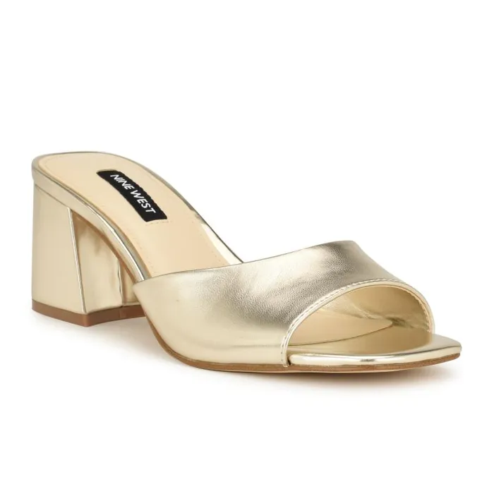 Gagen Slide Sandals Platino Women Nine West Sandals