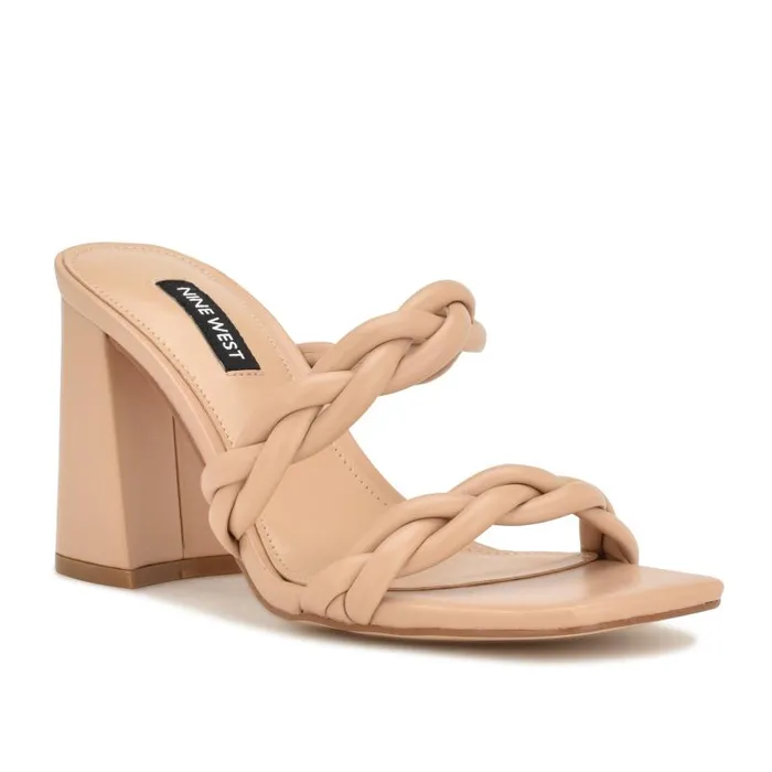 Garita Block Heel Sandals Warm Blush Women Nine West Sandals