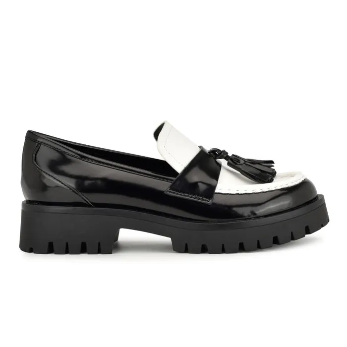 Garry Casual Moc Loafers Blackwhite Women Nine West Flats and Loafers