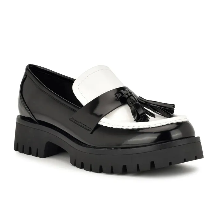 Garry Casual Moc Loafers Blackwhite Women Nine West Flats and Loafers