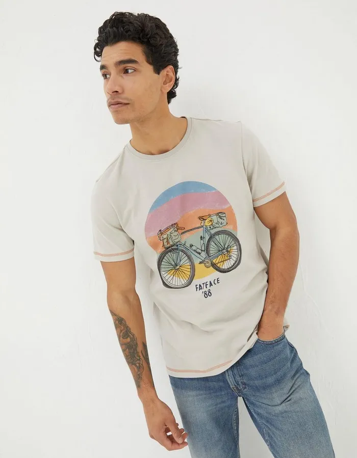 Gear Up TShirt Light Grey Men FatFace TShirts