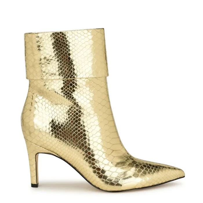 Gemms Dress Booties Bronze Snake Women Nine West Boots and Booties