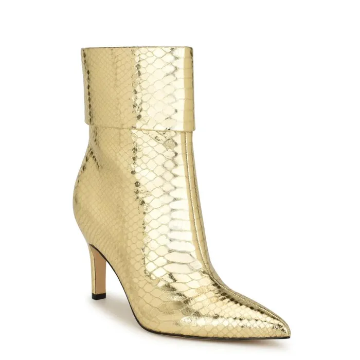 Gemms Dress Booties Bronze Snake Women Nine West Boots and Booties