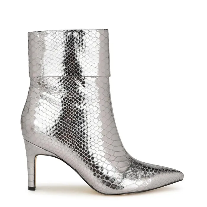 Gemms Dress Booties Pewter Snake Women Nine West Boots and Booties