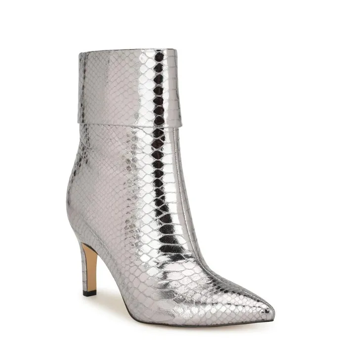 Gemms Dress Booties Pewter Snake Women Nine West Boots and Booties