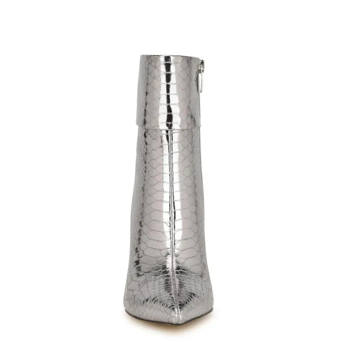 Gemms Dress Booties Pewter Snake Women Nine West Boots and Booties