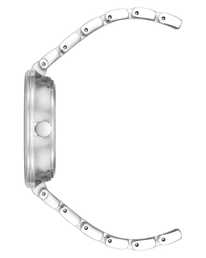 Genuine Crystal Accented Bracelet Watch Silver WomenMen Nine West Watches