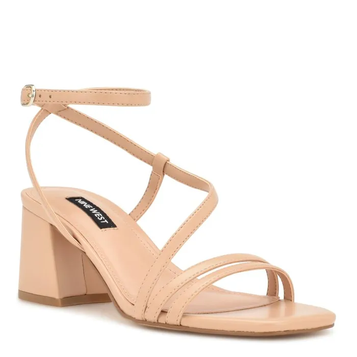 Georga Block Heel Sandals Warm Blush Women Nine West Heels