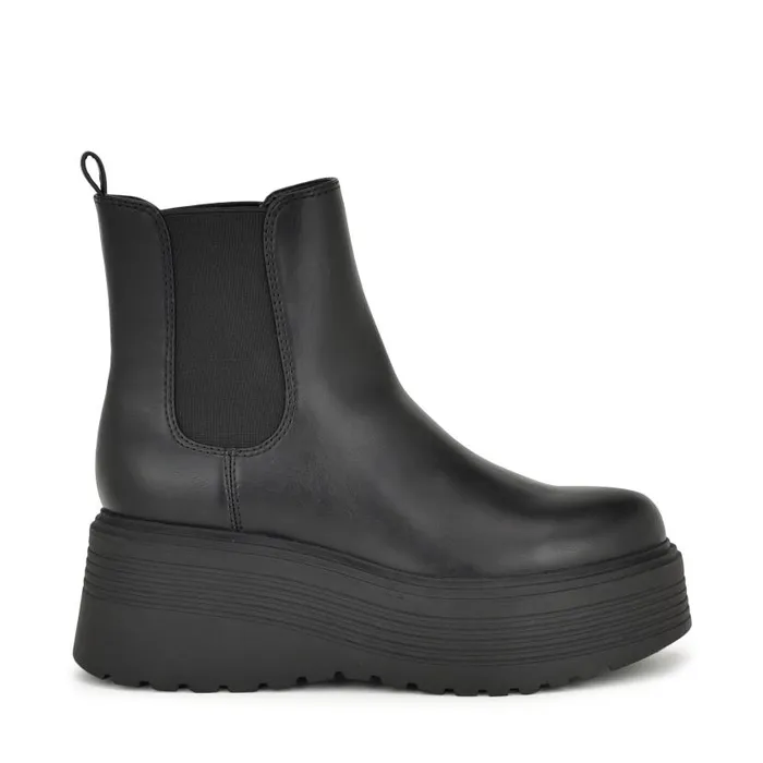 George Chelsea Platform Booties Blackblack Women Nine West Boots and Booties