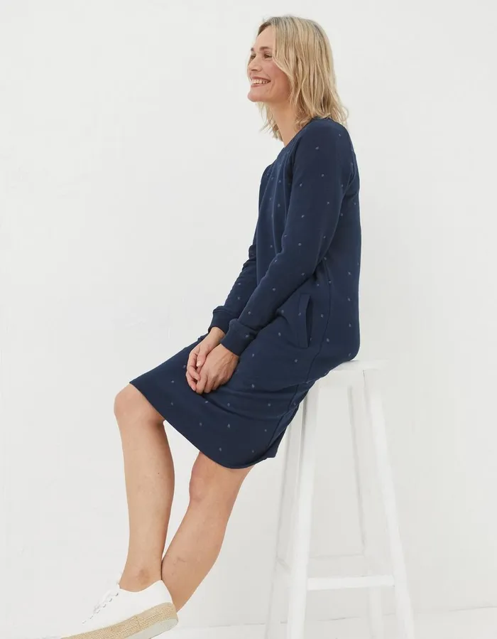 Georgia Sweat Dress Navy Women FatFace Dresses