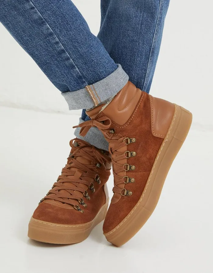 Georgie Hybrid Hiker Boots Tan Women FatFace Boots
