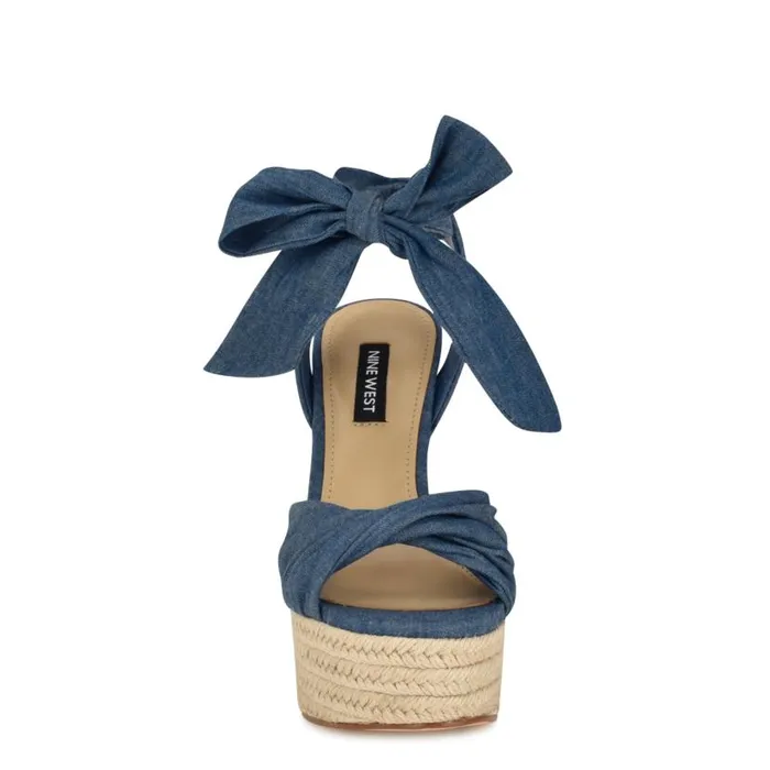 Gertha Platform Espadrille Sandals Denim Women Nine West Sandals