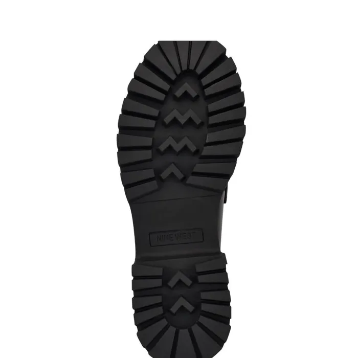Glammy Lugsole Loafers Black Women Nine West Flats and Loafers