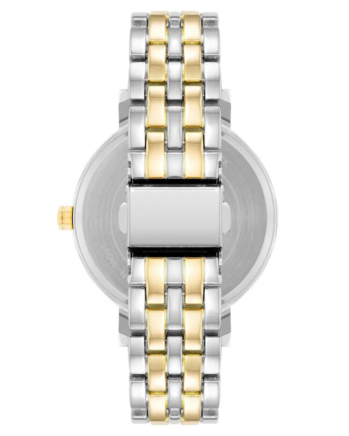 Glitter Accented Dial Watch Twotone WomenMen Nine West Watches