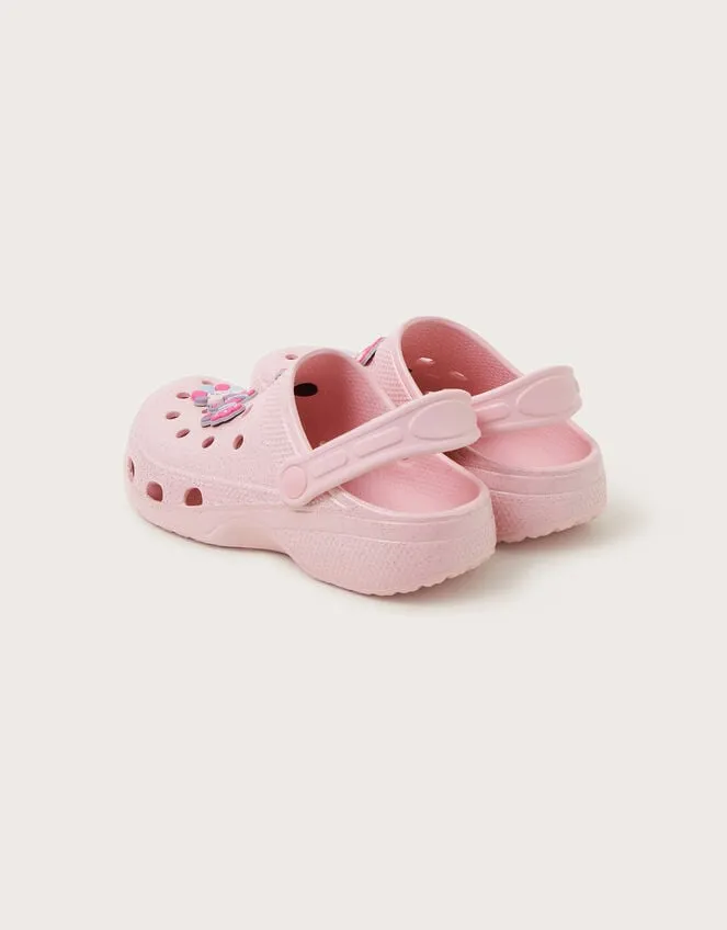 Glitter Butterfly Clogs Pink Children Monsoon Girls039 Shoes and Sandals