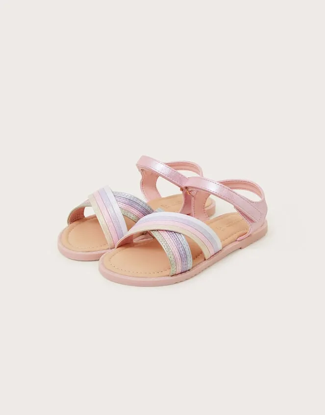 Glitter Rainbow Sandals Multi Children Monsoon Girls039 Shoes and Sandals
