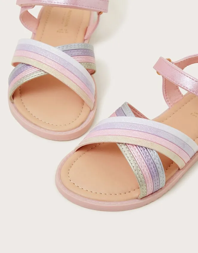 Glitter Rainbow Sandals Multi Children Monsoon Girls039 Shoes and Sandals