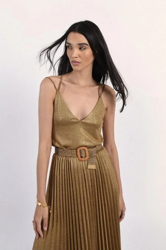Golden Camisole GOLD Women Molly Bracken Tops