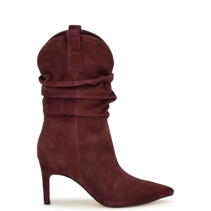 Gonda Dress Booties Dark Red Women Nine West Boots and Booties