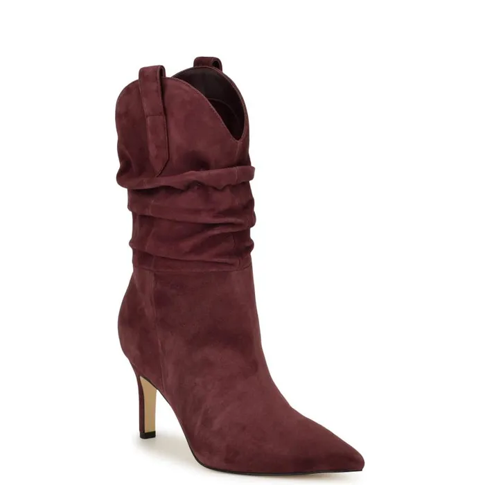 Gonda Dress Booties Dark Red Women Nine West Boots and Booties