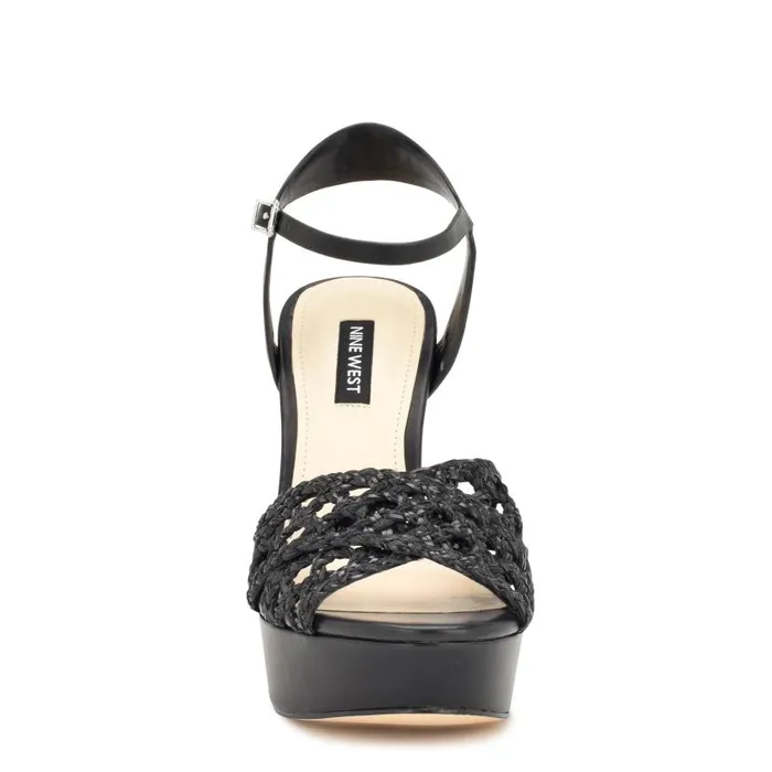 Grecia Platform Sandals Black Women Nine West Sandals