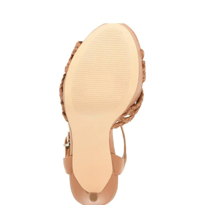 Grecia Platform Sandals Medium Natural Women Nine West Heels