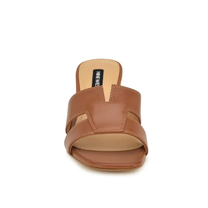 Griselda Block Heel Sandals Brown Women Nine West Heels