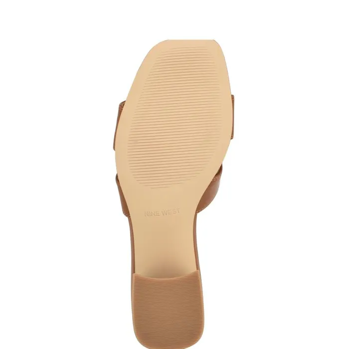 Griselda Block Heel Sandals Brown Women Nine West Heels