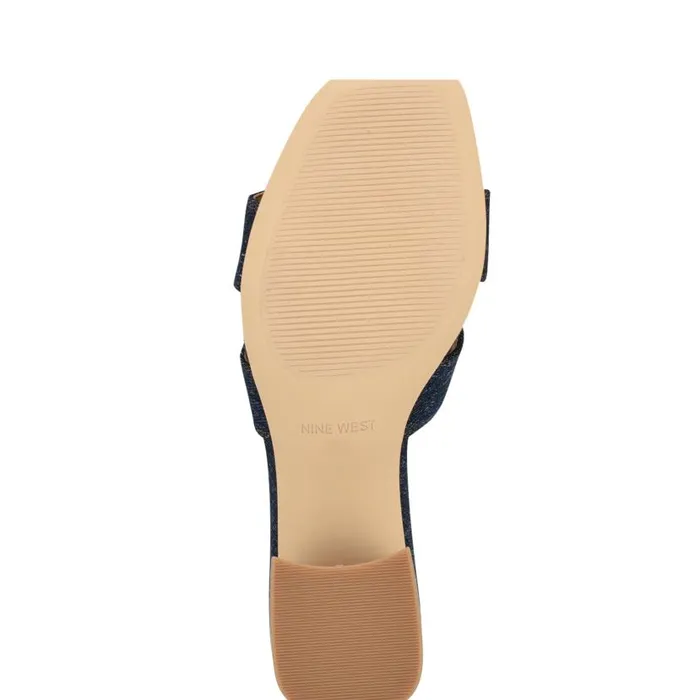 Griselda Block Heel Sandals Denim Women Nine West Heels
