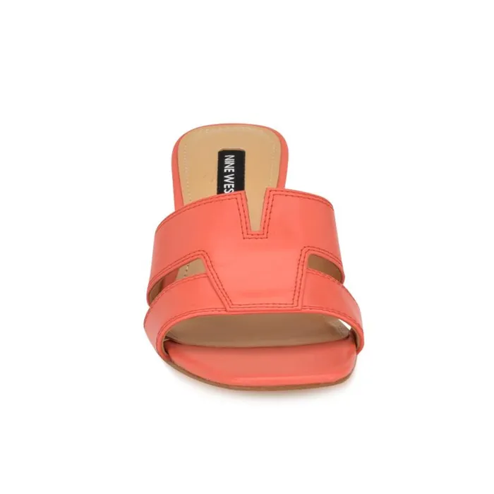 Griselda Block Heel Sandals Orange Women Nine West Sandals