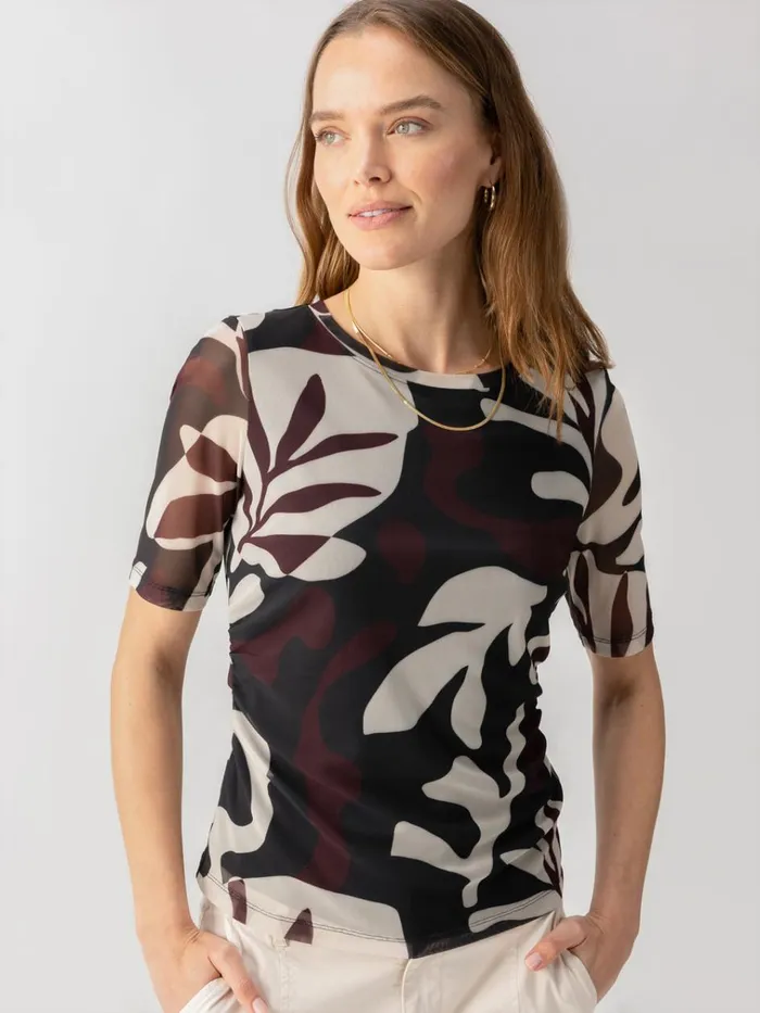 Half Sleeve Perfect Mesh Tee Mineral Women Sanctuary Clothing Tees and Tops