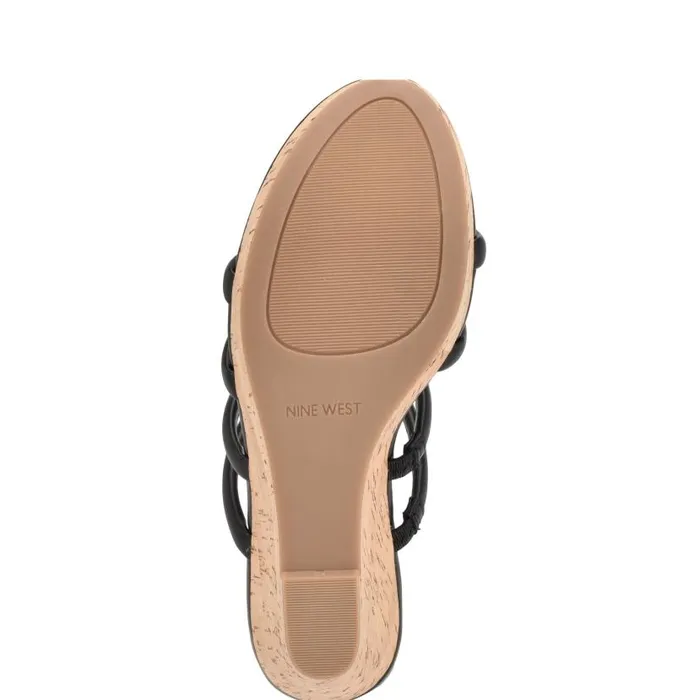 Haloway Espadrille Wedge Sandals Black Women Nine West Sandals
