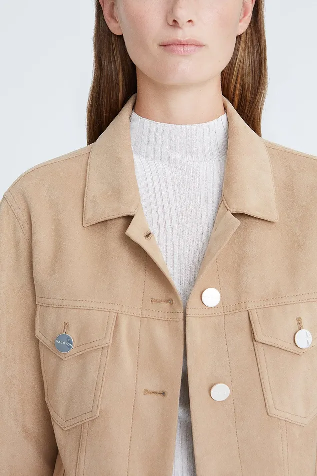 Halston Adson Ultra Suede Jacket Stone Women Jackets And Blazers Halston Adson Ultra Suede Jacket Stone Women Jackets And Blazers