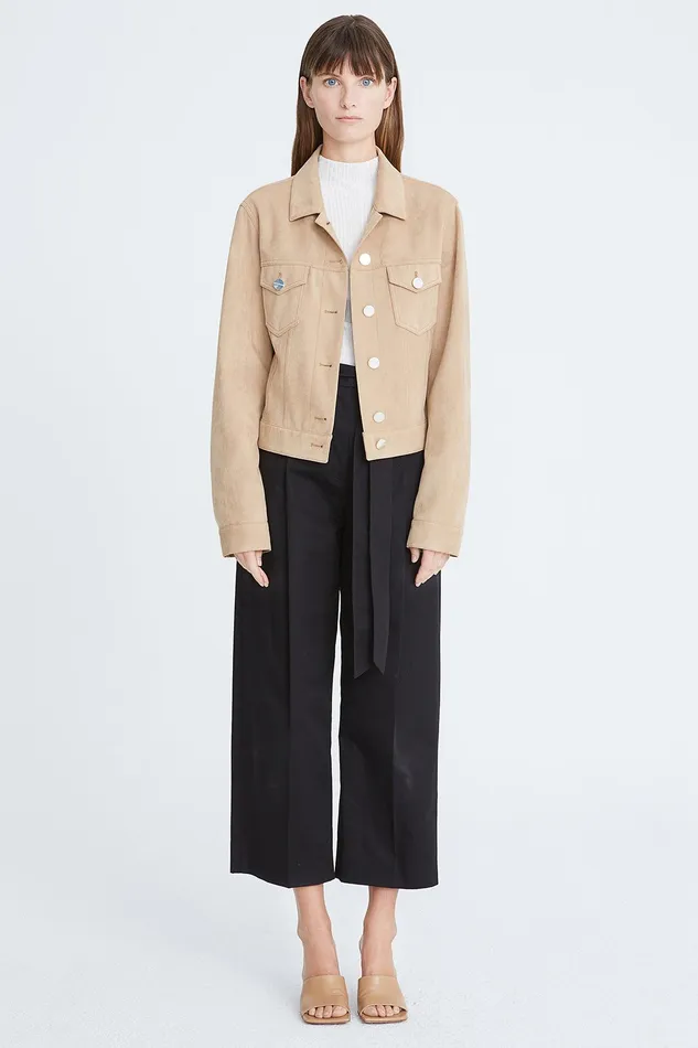 Halston Adson Ultra Suede Jacket Stone Women Jackets And Blazers Halston Adson Ultra Suede Jacket Stone Women Jackets And Blazers