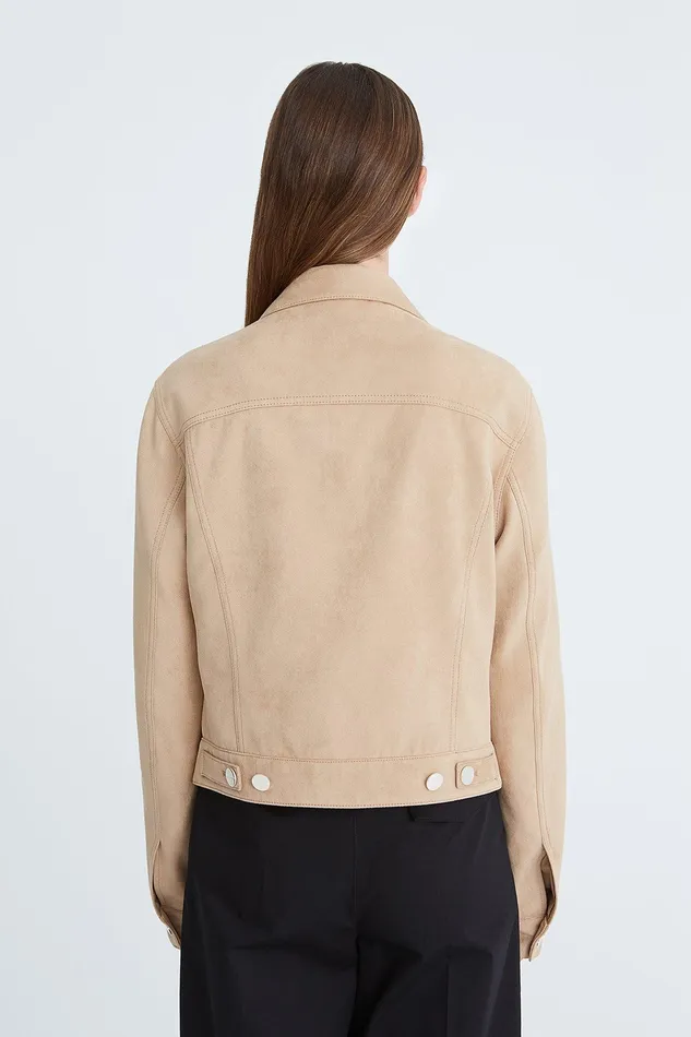 Halston Adson Ultra Suede Jacket Stone Women Jackets And Blazers Halston Adson Ultra Suede Jacket Stone Women Jackets And Blazers