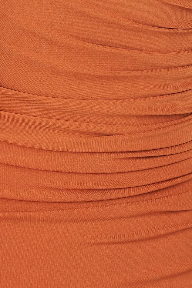 Halston Aliana Dress In Jersey Amber Women Mini Dresses Halston Aliana Dress In Jersey Amber Women Mini Dresses