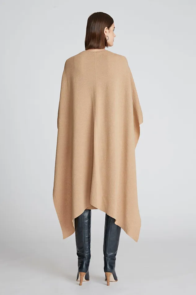 Halston Amal Dress In Merino Wool Light Camel Women Knitwear Halston Amal Dress In Merino Wool Light Camel Women Knitwear