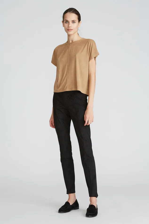 Halston Ariya Suede TShirt Camel Women Tops Halston Ariya Suede TShirt Camel Women Tops