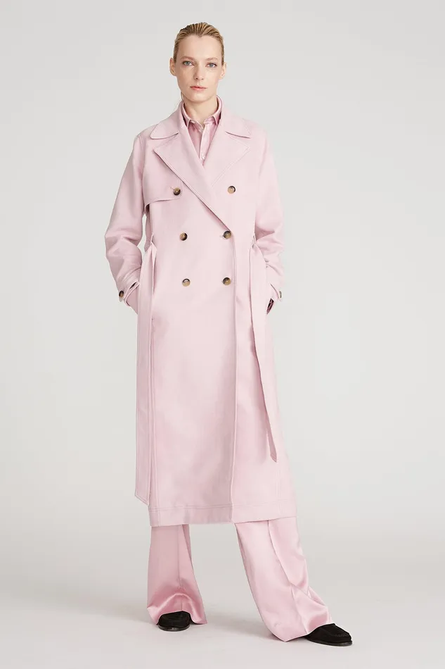 Halston Auburn Ultrasuede Trench Dusty Rose Women Jackets And Blazers Halston Auburn Ultrasuede Trench Dusty Rose Women Jackets And Blazers