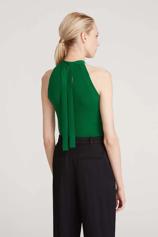 Halston Bailey Merino Wool Halter Knit Jade Jade Women Tops Halston Bailey Merino Wool Halter Knit Jade Jade Women Tops