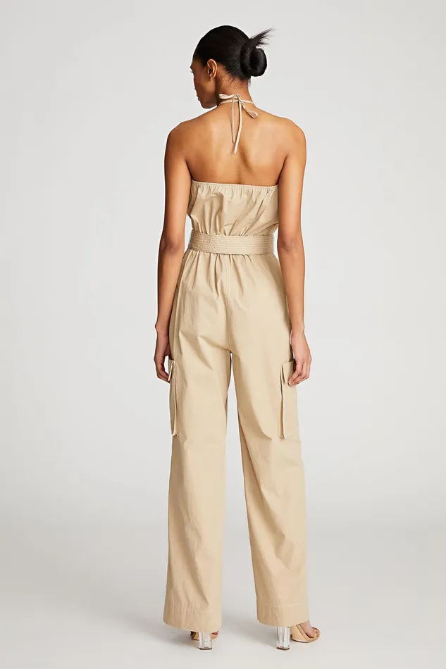 Halston Bari Jumpsuit In Cotton Nylon Safari Women Jumpsuits Halston Bari Jumpsuit In Cotton Nylon Safari Women Jumpsuits