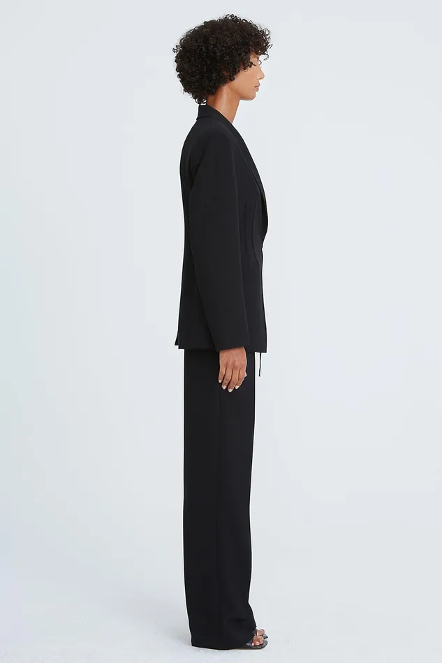 Halston Carolyn Crepe Tailored Blazer Black Women Jackets And Blazers Halston Carolyn Crepe Tailored Blazer Black Women Jackets And Blazers