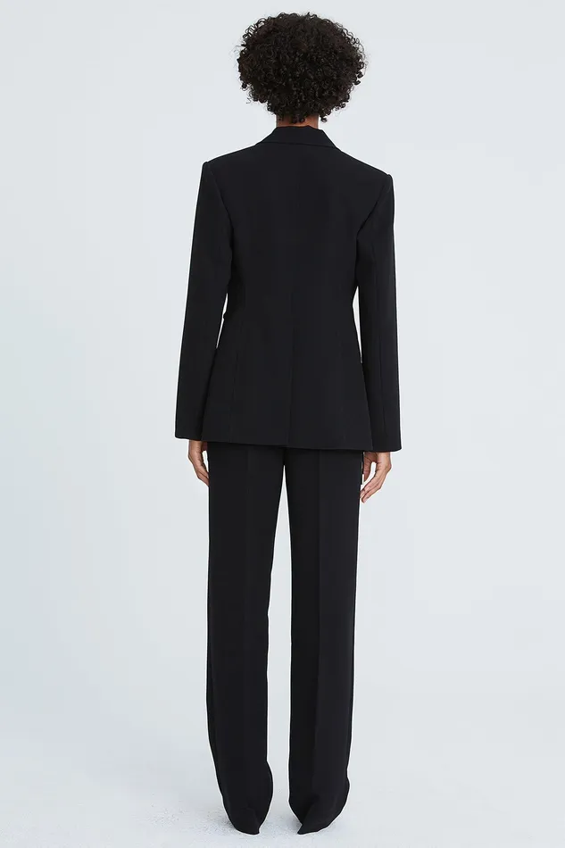 Halston Carolyn Crepe Tailored Blazer Black Women Jackets And Blazers Halston Carolyn Crepe Tailored Blazer Black Women Jackets And Blazers