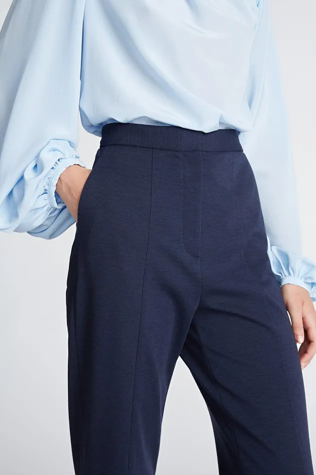 Halston Collins Pant In Knit Suiting Midnight Women Bottoms Halston Collins Pant In Knit Suiting Midnight Women Bottoms