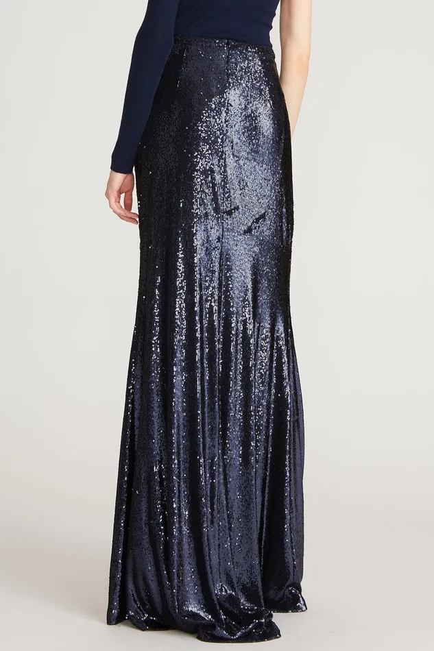 Halston Desi Sequins Twist Skirt Navy Women Bottoms Halston Desi Sequins Twist Skirt Navy Women Bottoms